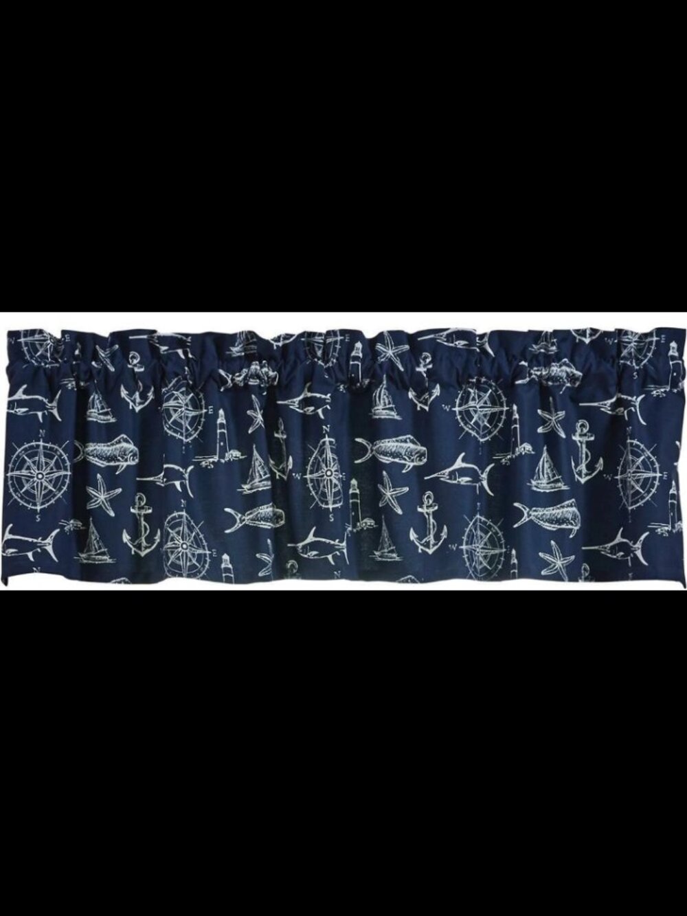 Captains Quarters Nautical window Valance by Split P